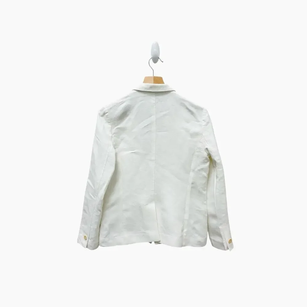 Nili Lotan 100% Linen‎ Blazer Jacket White Women’s Size 8